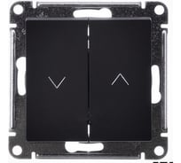 Выключатель жалюзи 2-клавишный Systeme Electric AtlasDesign Базальт 10А, механизм ATN001419