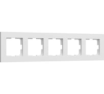 Рамка WERKEL на 5 постов Slab (белый софт) a067786