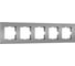 Рамка WERKEL на 5 постов Slab (серебро софт) a067789 1