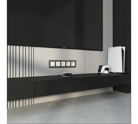 Рамка WERKEL на 5 постов Slab (бронза софт) a067788
