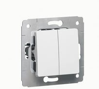 Двойной переключатель Legrand на 2 направления - двухклавишный - Cariva - автоматические клеммы - 10 или 16 АX - 250 В~ - White 773608