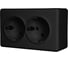 Набор розетка Metronex Electric Mega Black двойная с заземлением, 5 шт FRZ00010222CMT-5 1