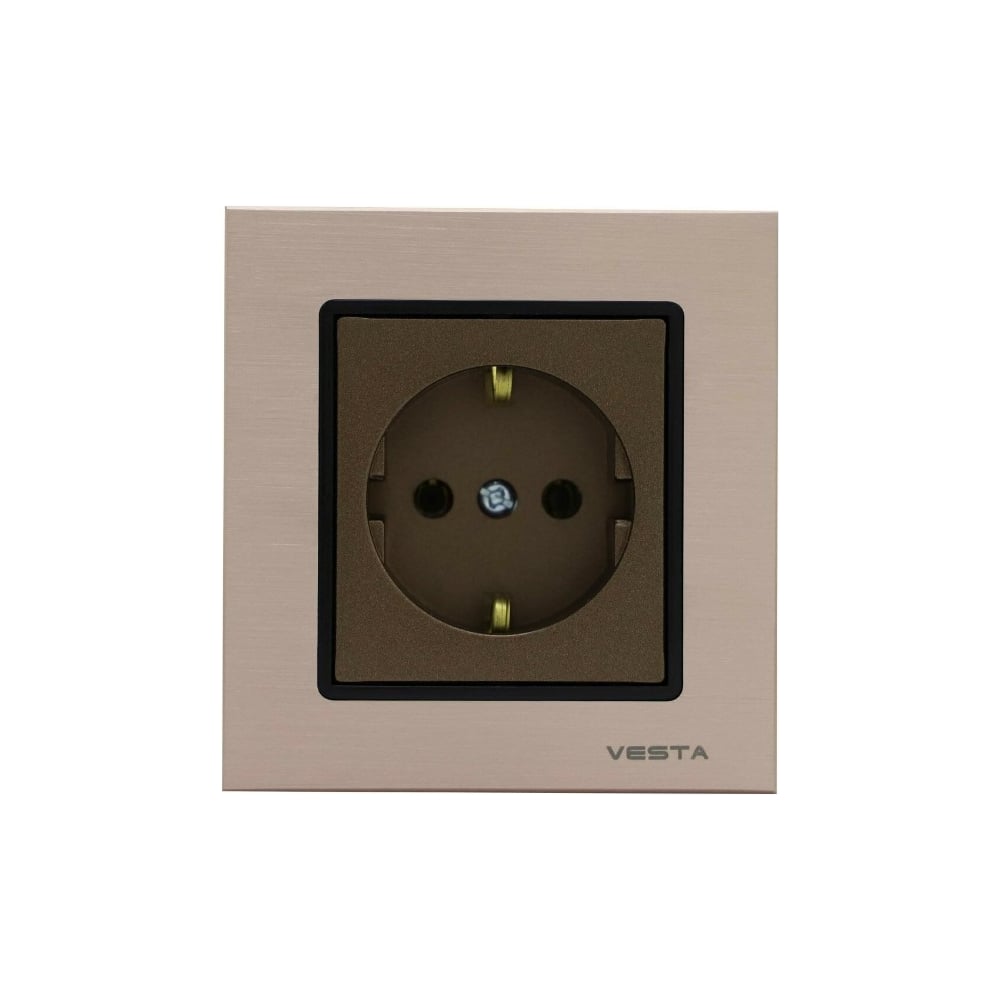 Набор Розетка Vesta Electric Vesta-Electric Mega CHOCO одинарная с ...