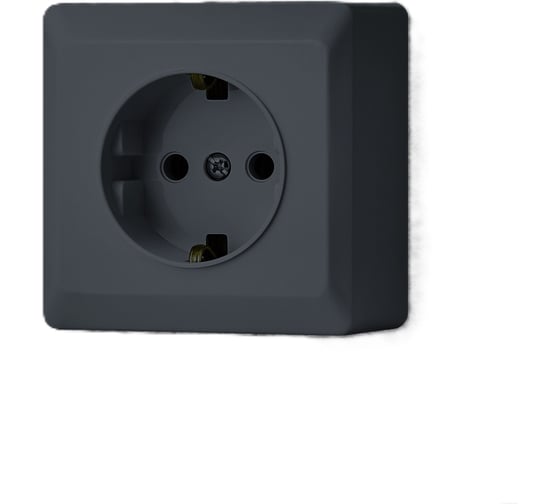Набор Розетка Vesta Electric Vesta-Electric Mega Grafit одинарная с заземлением, 9 шт FRZ00030102GRA-9 1
