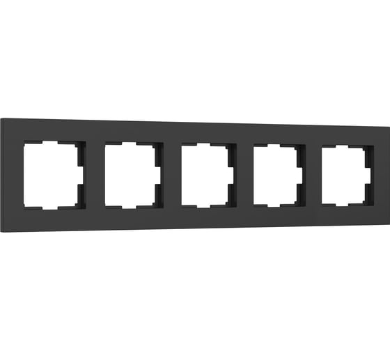 Рамка WERKEL на 5 постов Slab (черный софт) a067785 1