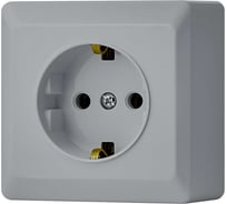 Набор розетка Metronex Electric Mega Silver одинарная с заземлением, 9 шт FRZ00010106SRM-9
