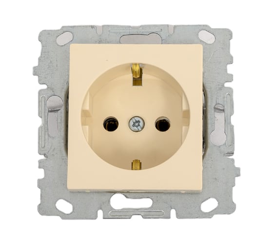 Набор Розетка Vesta Electric Vesta-Electric Roma Cream одинарная с заземлением без рамки, 12 шт FRZ00010108MLK-12 1