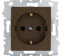 Набор розетка Metronex Electric Roma Choco одинарная с заземлением без рамки, 24шт FRZ00070036TKR-24