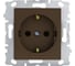 Набор розетка Metronex Electric Roma Choco одинарная с заземлением без рамки, 24шт FRZ00070036TKR-24 1