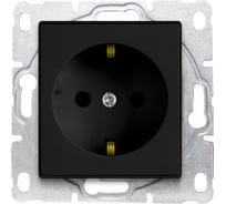 Набор розетка Metronex Electric Roma Black одинарная с заземлением без рамки, 24 шт FRZ00020106CMT-24