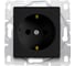 Набор розетка Metronex Electric Roma Black одинарная с заземлением без рамки, 12 шт FRZ00020106CMT-12 1