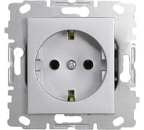 Набор розетка Metronex Electric Roma Silver одинарная с заземлением без рамки, 24 шт FRZ00010108SRM-24