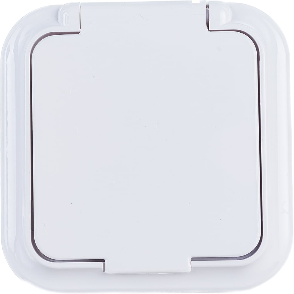 РозеткаBylectrica1-местнаяОУсзаз.конт.IP54,серияПРАЛЕСКААКВА,белый,РА16-297