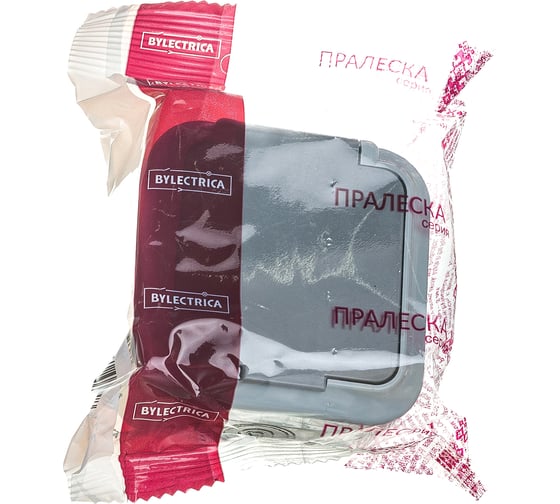 Розетка Bylectrica 1-местная ОУ IP54, серия ПРАЛЕСКА АКВА, серый, РА16-296 03
