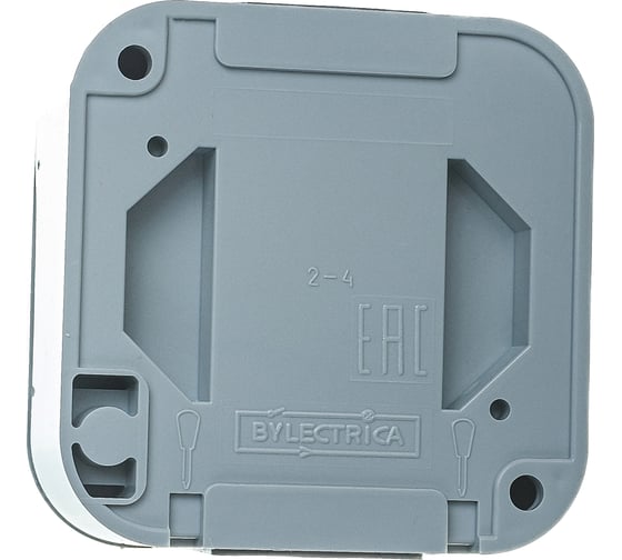 Розетка Bylectrica 1-местная ОУ IP54, серия ПРАЛЕСКА АКВА, серый, РА16-296 03