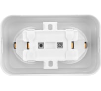 Розетка Bylectrica, 2-местная ОУ с заз.конт. серия Прочие изделия, белый РА16-250