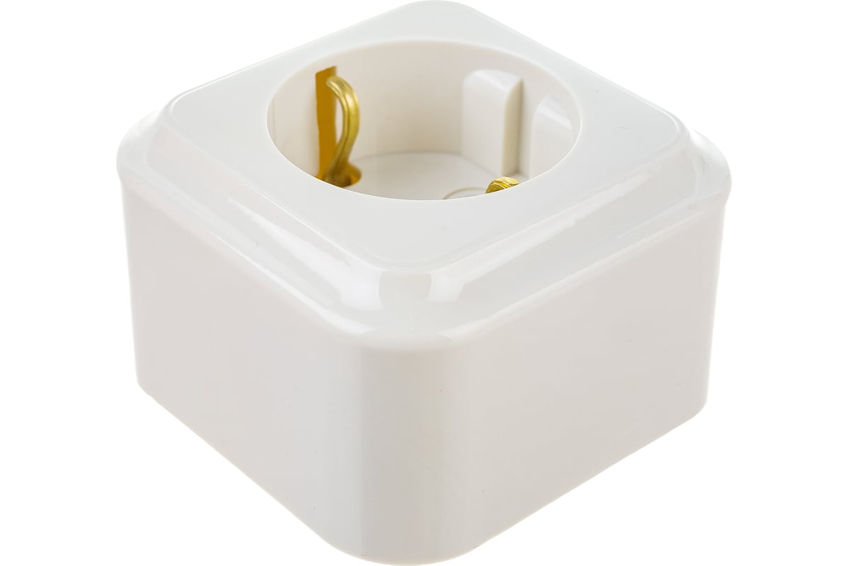 Розетка Bylectrica 1-местная ОУ с заз.конт., серия ПРАЛЕСКА, бежевый ...