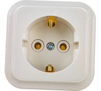 Розетка Bylectrica 1-местная ОУ с заз.конт., серия ПРАЛЕСКА, бежевый, РА16-254 бежевый