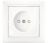 Розетка Bylectrica 1-местная СУ со шторками, серия СТИЛЬ, белый, РС16-316