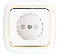 Розетка Bylectrica 1-местная СУ со шторками, серия ГАРМОНИЯ ЛЮКС, белый, РС16-267 з