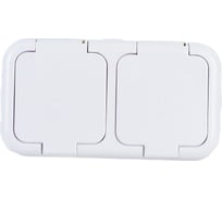 Розетка Bylectrica 2-местная ОУ IP44 серия Прочие изделия, белый, РА10-221