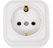 Розетка Bylectrica 1-местная ОУ с заз.конт., серия ВАРИАНТ, белый РА16-0102