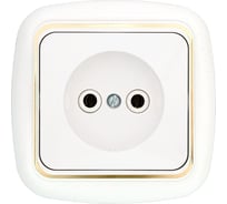 Розетка Bylectrica 1-местная СУ, серия ГАРМОНИЯ ЛЮКС, белый, РС16-257 з