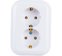 Розетка Bylectrica 2-местная СУ с заз.конт., серия ГАРМОНИЯ, белый, РС16-239