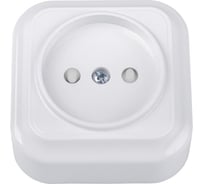 Розетка Bylectrica 1-местная ОУ со шторкой, серия ВАРИАНТ, белый РА16-0105