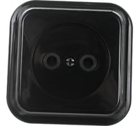 Розетка Bylectrica 1-местная ОУ, серия ПРАЛЕСКА, черный, РА16-255 черный