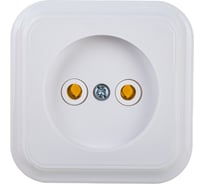 Розетка Bylectrica 1-местная ОУ, серия ПРАЛЕСКА, белый, РА16-255