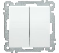 2-клавишный выключатель IEK ВС10-2-0-Б 10А BOLERO белый EVB20-K01-10-1