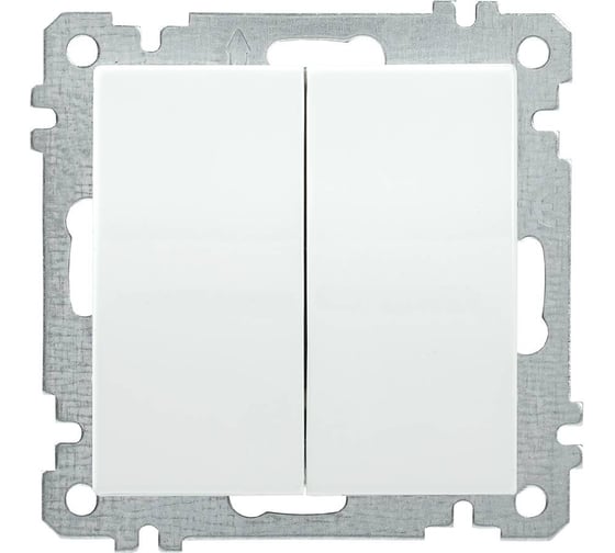 2-клавишный выключатель IEK ВС10-2-0-Б 10А BOLERO белый EVB20-K01-10-1 1