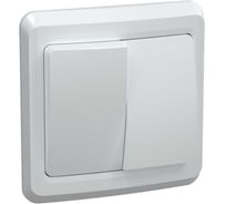 Выключатель GENERICA 2-клавишный 10А ВЕГА белый EVV20-K01-10-DM