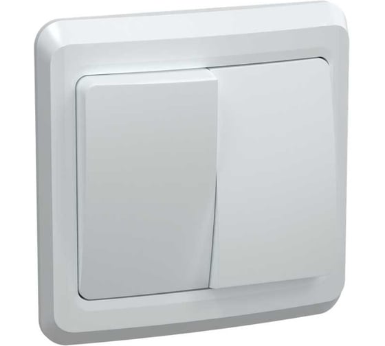 Выключатель GENERICA 2-клавишный 10А ВЕГА белый EVV20-K01-10-DM 1