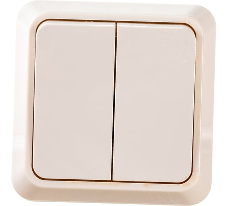 2-клавишный выключатель АБК-СИЛА 10А "АЛЬТАИР" слоновая кость 5400202