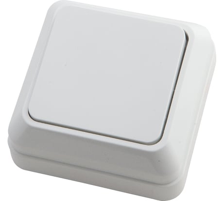 1-клавишный выключатель АБК-СИЛА 10А "АЛЬТАИР" белый 5400101