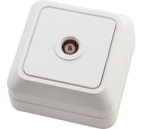 Телевизионная розетка АБК-СИЛА "АЛЬТАИР" белая 5400801