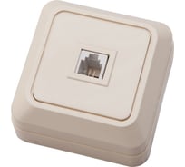 Телефонная розетка АБК-СИЛА "АЛЬТАИР" слоновая кость 5400602