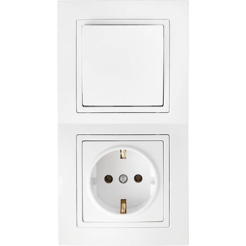 Блок Bylectrica 1 выключатель + розетка с заземляющим контактом скрытой ...