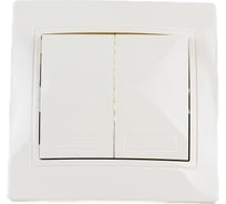 2-клавишный выключатель АБК-СИЛА 10А "ПАНДОРА" слоновая кость 5401202