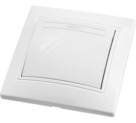 1-клавишный выключатель АБК-СИЛА 10А "ПАНДОРА" белый 5401101