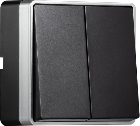 Выключатель 2-клавишный Smartbuy 10А черный Сириус SBE-07b-10-SW2-0