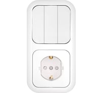 Блок Bylectrica 3 выключателя + розетка с заземляющим контактом со шторкой СУ, серия ГАРМОНИЯ, белый, 3В-РЦ-667