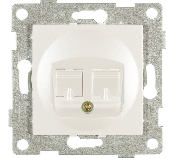Механизм телефонной розетки GUSI ELECTRIC RJ12, двойной, СУ, жемчуг С11Т2-028 1
