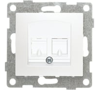 Механизм телефонной розетки GUSI ELECTRIC RJ12, двойной, СУ, жемчуг С10Т2-028