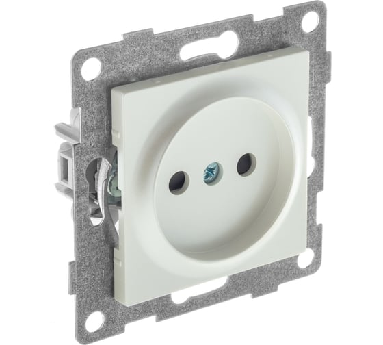 Механизм розетки GUSI ELECTRIC 1-ой без заземления, с защитной шторкой, СУ, 16А, 250В, жемчуг С11Р2-028