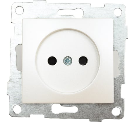 Механизм розетки GUSI ELECTRIC 1-ой без заземления, с защитными шторками, СУ, 16А, 250В, жемчуг С10Р2-028