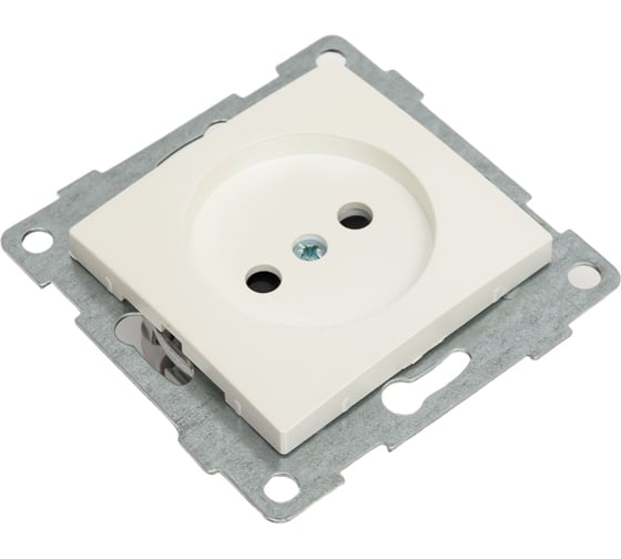 Механизм розетки GUSI ELECTRIC 1-ой без заземления, с защитными шторками, СУ, 16А, 250В, жемчуг С10Р2-028