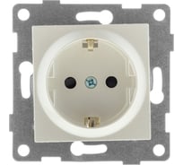 Механизм розетки GUSI ELECTRIC 1-ой с заземлением, с защитными шторками, СУ, 16А, 250В, жемчуг С11Р4-028